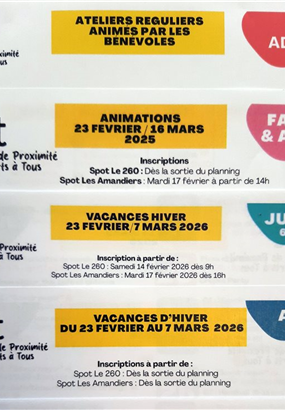 Adhésion et plannings
